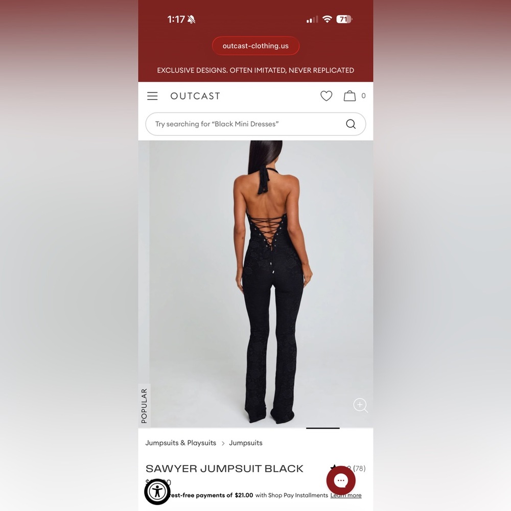 OUTCAST CLOTHING JUMPSUIT - Picture 3 of 7